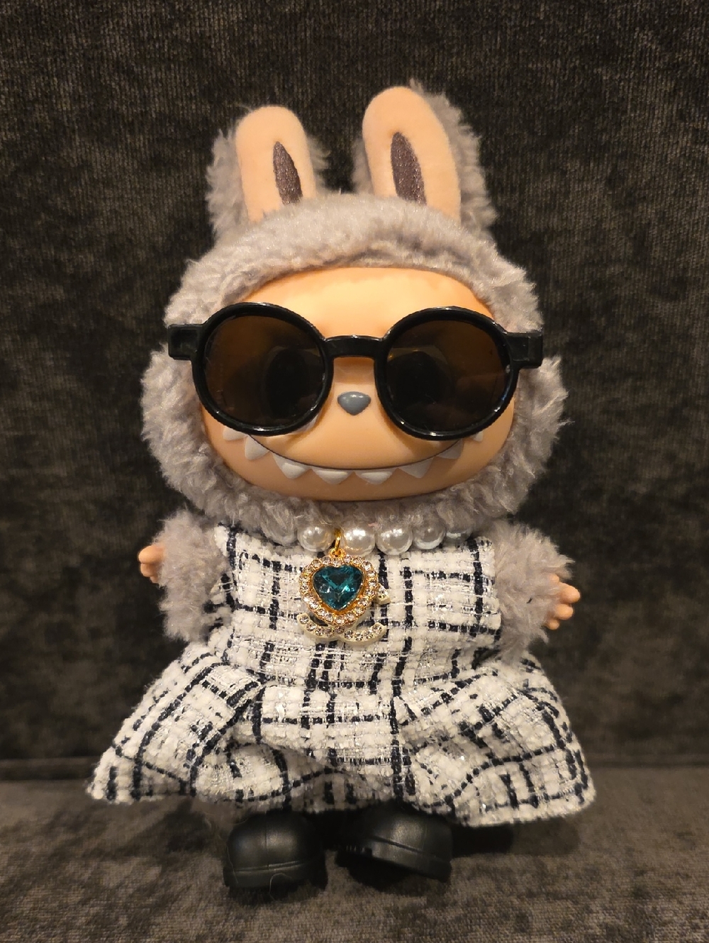 4 Piece Set The Monsters Labubu Plush Pendant Outfit NO DOLL